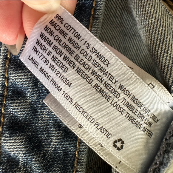 Universal Thread Women’s Jean Shorts High Rise Shortie Size 0/25 Vintage Stretch - Picture 5 of 8